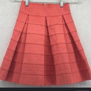 Charlotte Russe Women's Coral A-Line Skirt Medium